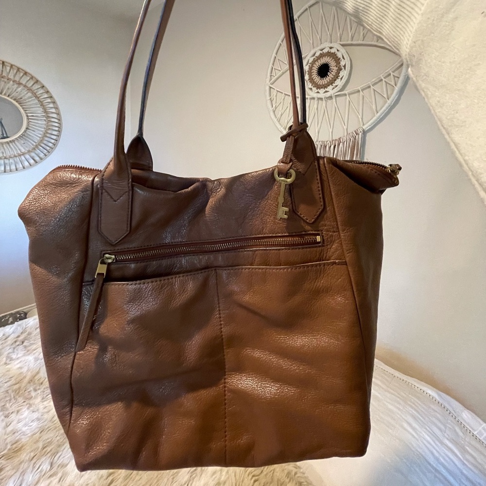 CLOSING SALE! Fossil Caramel Shoulder Bag